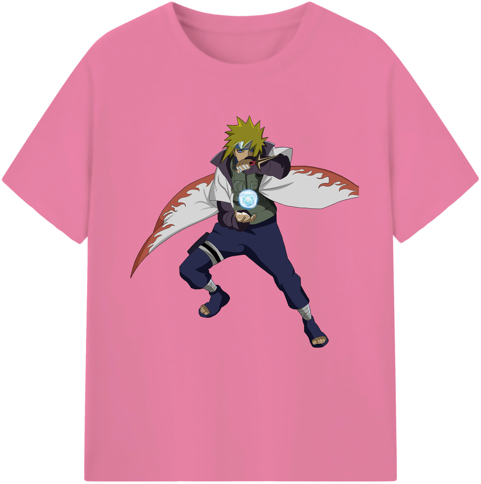 （画像用） NARUTO -ナルト- 波風 ミナト Namikaze Minato 綿100％半袖Tシャツ（フロントプリント）